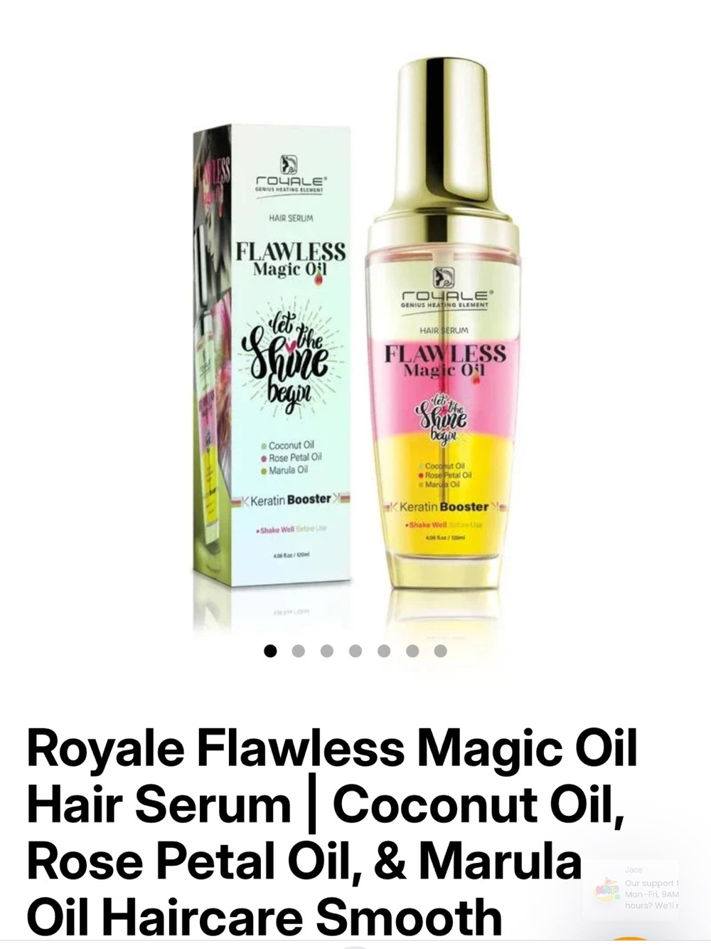 Flawless Magic Oil Hair Serum Royal Frizz Control Hydrating Shine Haircare New